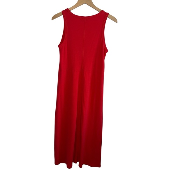 ELIZABETH AND JAMES Cosmic Lava Cotton Sleeveless Tank Midi Dress Red-Orange XS - Picture 3 of 6